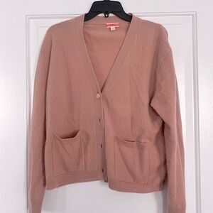 JCREW 100% cashmere blush cardigan